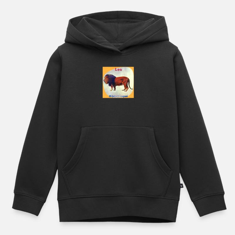Löwe - Kinder Premium Organic Hoodie - Schwarz