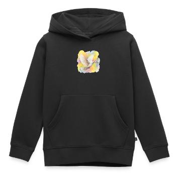 Friedenstaube - Kinder Premium Organic Hoodie - Schwarz - Vorne - AI Model Kid Male (0cm)