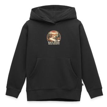 White Roads Wild Hearts Gravel Tee - Kids Premium Organic Hoodie - black - Front - AI Model Kid Male (0cm)