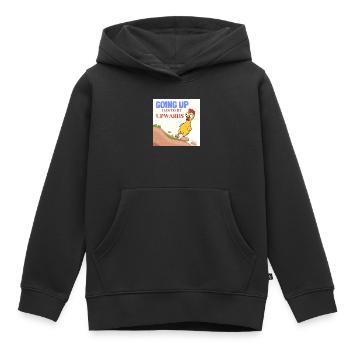 Humour motivant de Drôle de poulet qui monte vers le haut - Sweat Premium à capuche enfant bio - noir - Devant - AI Model Kid Male (0cm)