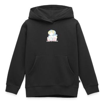 Häkeln ist meine Therapie - Kinder Premium Organic Hoodie - Schwarz - Vorne - AI Model Kid Male (0cm)