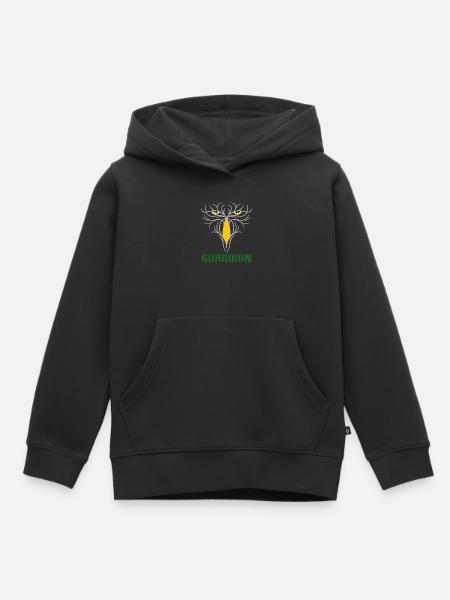GUARDIAN - Taktisches Raubvogel-Design - Kinder Premium Organic Hoodie - Schwarz