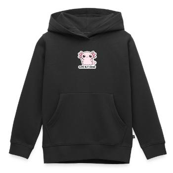 Pinkes Chibi-Drache Spruch - Kinder Premium Organic Hoodie - Schwarz - Vorne - AI Model Kid Male (0cm)