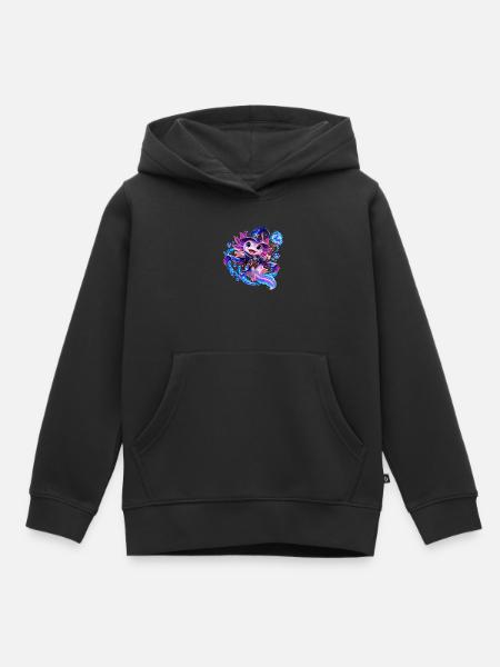 Zauber-Axolotl – Magisches Fantasy Axolotl - Kinder Premium Organic Hoodie - Schwarz
