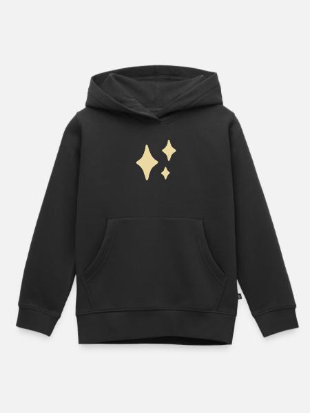 Golden Sparkle Trio - Kinder Premium Organic Hoodie - Schwarz