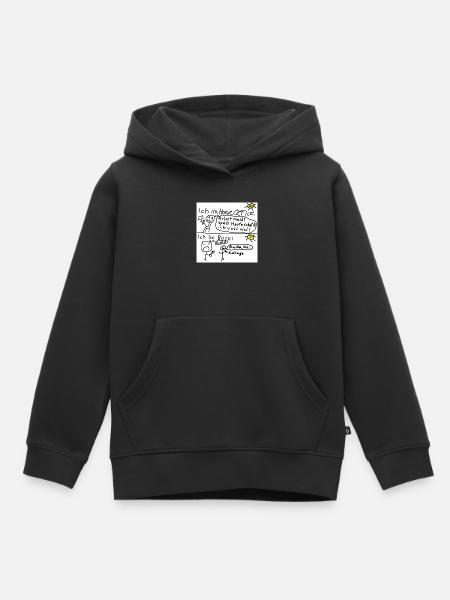 HomeOffice vs Büro Comic - Kinder Premium Organic Hoodie - Schwarz