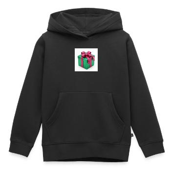 Grünes Geschenkpaket - Kinder Premium Organic Hoodie - Schwarz - Vorne - AI Model Kid Male (0cm)
