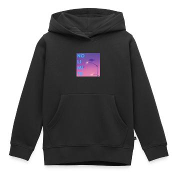 Aucune limite - Sweat Premium à capuche enfant bio - noir - Devant - AI Model Kid Male (0cm)