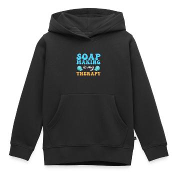 Seife Herstellen Handgemachte Seife - Kinder Premium Organic Hoodie - Schwarz - Vorne - AI Model Kid Male (0cm)