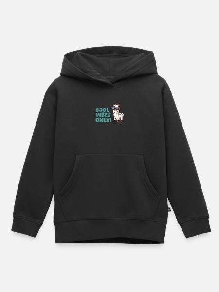 lama sonnenbrille cool - Kinder Premium Organic Hoodie - Schwarz
