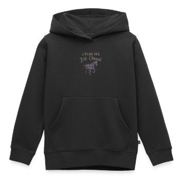 Cheval Équitation Poney Anniversaire Jument Cadeau - Sweat Premium à capuche enfant bio - noir - Devant - AI Model Kid Male (0cm)