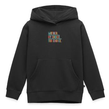 Mère Par Choix - Sweat Premium à capuche enfant bio - noir - Devant - AI Model Kid Male (0cm)