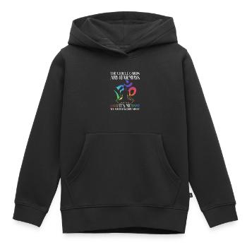 Reiki Spirituelle - Sweat Premium à capuche enfant bio - noir - Devant - AI Model Kid Male (0cm)