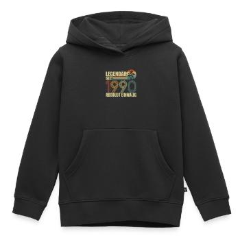 Geboren 1990 - Kinder Premium Organic Hoodie - Schwarz - Vorne - AI Model Kid Male (0cm)