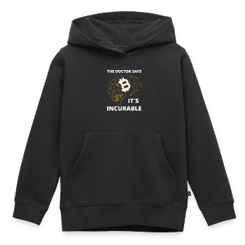 Bitcoin BTC Crypto Blockchain Coin Exchange Coin - Kids Premium Organic Hoodie - black - Front - AI Model Kid Male (0cm)