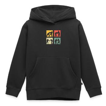 Judo - Kinder Premium Organic Hoodie - Schwarz - Vorne - AI Model Kid Male (0cm)