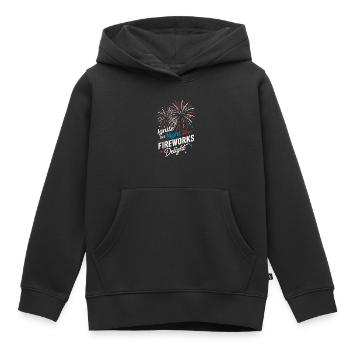 Pyrotechnie Feux d’artifice Pyrotechnie - Sweat Premium à capuche enfant bio - noir - Devant - AI Model Kid Male (0cm)