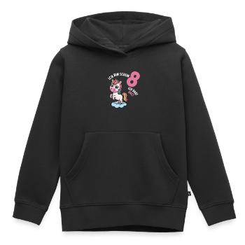 I'm already EIGHT! 8th Birthday Unicorn Gift - Kids Premium Organic Hoodie - black - Front - AI Model Kid Male (0cm)