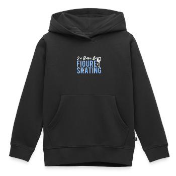 Figure skating - Kids Premium Organic Hoodie - black - Front - AI Model Kid Male (0cm)