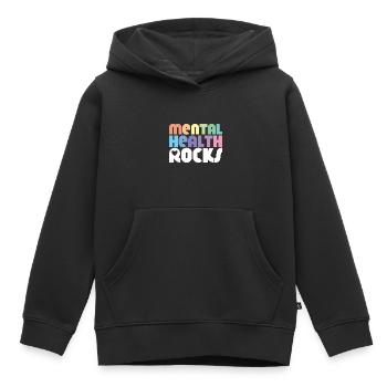 Santé mentale Mentale Gesundheit - Sweat Premium à capuche enfant bio - noir - Devant - AI Model Kid Male (0cm)