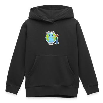 Changement climatique - Sweat Premium à capuche enfant bio - noir - Devant - AI Model Kid Male (0cm)
