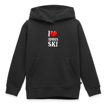 Apres ski - Sweat Premium à capuche enfant bio - noir - Devant - AI Model Kid Male (0cm)