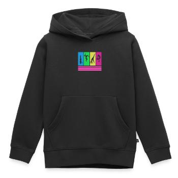 Handstand Turnen Retro - Kinder Premium Organic Hoodie - Schwarz - Vorne - AI Model Kid Male (0cm)