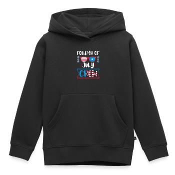 Vierter Juli Besatzung USA - Kinder Premium Organic Hoodie - Schwarz - Vorne - AI Model Kid Male (0cm)