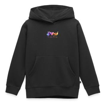 Peace, Love Pharmacy - Pharmazie Pharmakant - Kinder Premium Organic Hoodie - Schwarz - Vorne - AI Model Kid Male (0cm)
