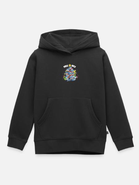 Tree Rex Dinosaurier Tyrannosaurus Rex Weihnachten - Kinder Premium Organic Hoodie - Schwarz