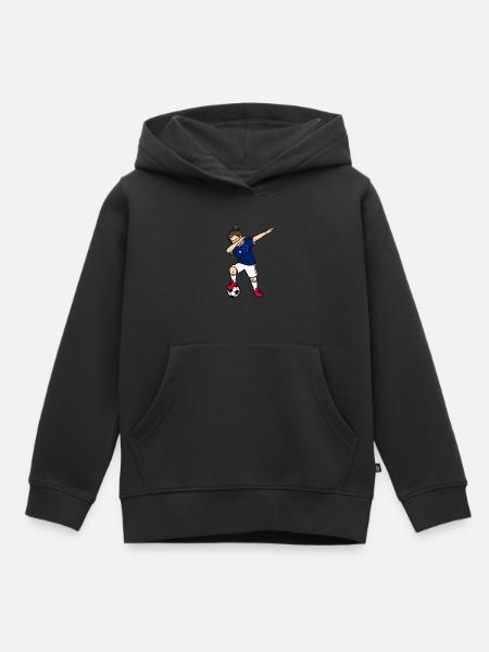 Dabbing Soccer Player Girls Australia Soccer - Sweat Premium à capuche enfant bio - noir