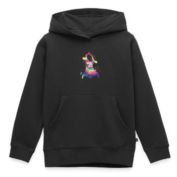 Danse de salon Valse viennoise - Sweat Premium à capuche enfant bio - noir - Devant - AI Model Kid Male (0cm)