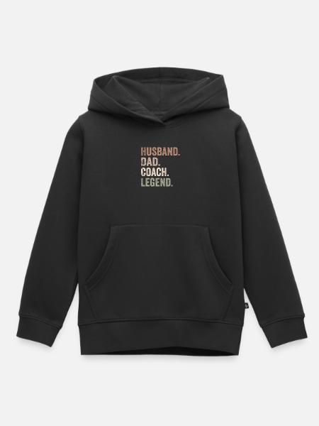 Papa Ehemann Coach Held - Kinder Premium Organic Hoodie - Schwarz