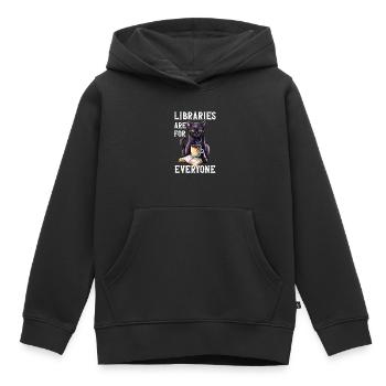 Bibliotheken Sind Für Alle Da Bibliothekar - Kinder Premium Organic Hoodie - Schwarz - Vorne - AI Model Kid Male (0cm)