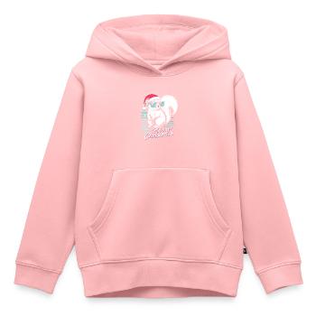 Neon Christmas Squirrel: 90s Style - Kids Premium Organic Hoodie - rose - Front - AI Model Kid Female (0cm)