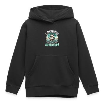 Columbus Day Amerika 1492 Usa Entdeckung - Kinder Premium Organic Hoodie - Schwarz - Vorne - AI Model Kid Male (0cm)