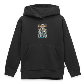 Columbus Day Amerika 1492 Usa Entdeckung - Kinder Premium Organic Hoodie - Schwarz - Vorne - AI Model Kid Male (0cm)
