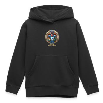 Thanksgiving-fußballliebhaber Thankful Sports - Kinder Premium Organic Hoodie - Schwarz - Vorne - AI Model Kid Male (0cm)