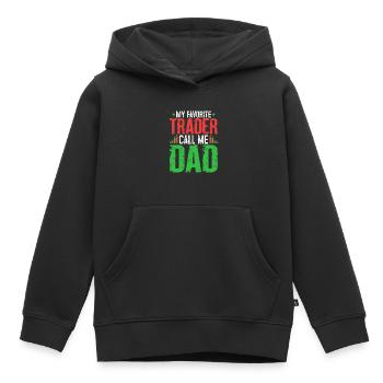 Lustiger Handel Papa Kryptowährung Börse - Kinder Premium Organic Hoodie - Schwarz - Vorne - AI Model Kid Male (0cm)