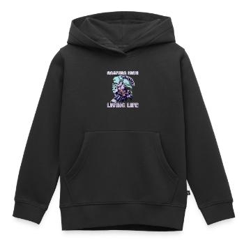 Soaring High Living Life – Paragliding Design - Kids Premium Organic Hoodie - black - Front - AI Model Kid Male (0cm)