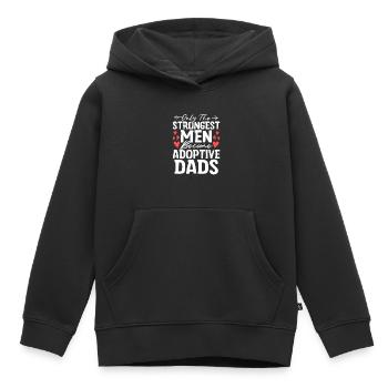 Nur Die Stärksten Männer Lustige Adoption Papa Gotcha - Kinder Premium Organic Hoodie - Schwarz - Vorne - AI Model Kid Male (0cm)