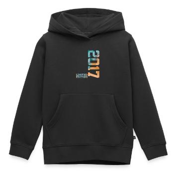 9E ANNIVERSAIRE ÉDITION LIMITÉE 2017 - Sweat Premium à capuche enfant bio - noir - Devant - AI Model Kid Male (0cm)