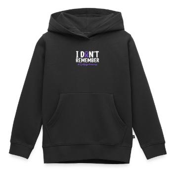 Ich erinnere mich nicht an eine lustige lila Bandepilepsie - Kinder Premium Organic Hoodie - Schwarz - Vorne - AI Model Kid Male (0cm)