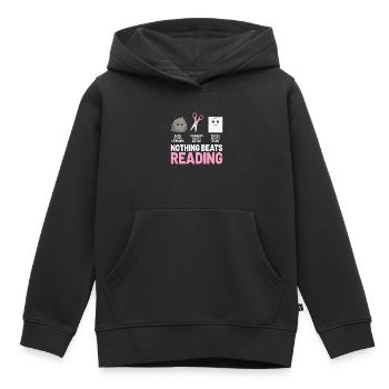 Rien ne vaut la lecture Rock Paper Scissors Drôle - Sweat Premium à capuche enfant bio - noir - Devant - AI Model Kid Male (0cm)