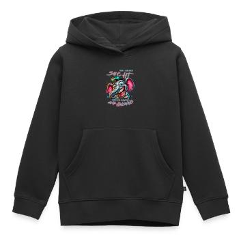 Wenn ihr mich sucht ich bin am Rande des Wahnsinns - Kinder Premium Organic Hoodie - Schwarz - Vorne - AI Model Kid Male (0cm)