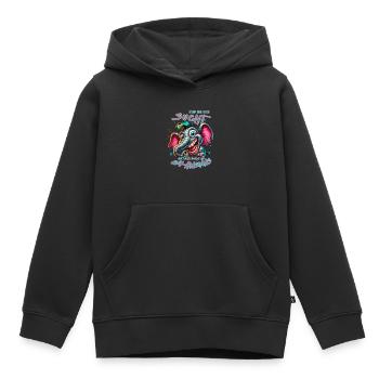Wenn ihr mich sucht ich bin am Rande des Wahnsinns - Kinder Premium Organic Hoodie - Schwarz - Vorne - AI Model Kid Male (0cm)