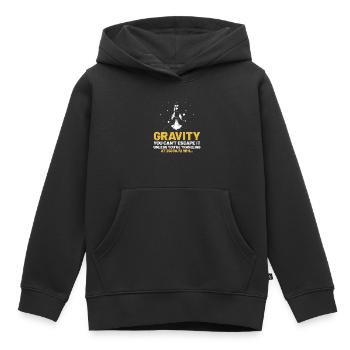 Gravité Vous ne pouvez pas y échapper Drôle Science de la gravité - Sweat Premium à capuche enfant bio - noir - Devant - AI Model Kid Male (0cm)