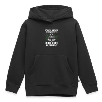 Ethischer Hacker Cyber Security Code Cracker Lustig - Kinder Premium Organic Hoodie - Schwarz - Vorne - AI Model Kid Male (0cm)