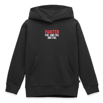 Foster Fail Funny Pet Rescue Foster Shelter - Kids Premium Organic Hoodie - black - Front - AI Model Kid Male (0cm)
