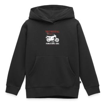 Trotz Mauerfall & Wende 2 Takt Simmi S51 Ostmoped - Kinder Premium Organic Hoodie - Schwarz - Vorne - AI Model Kid Male (0cm)